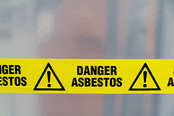 Danger - Asbestos removal sign