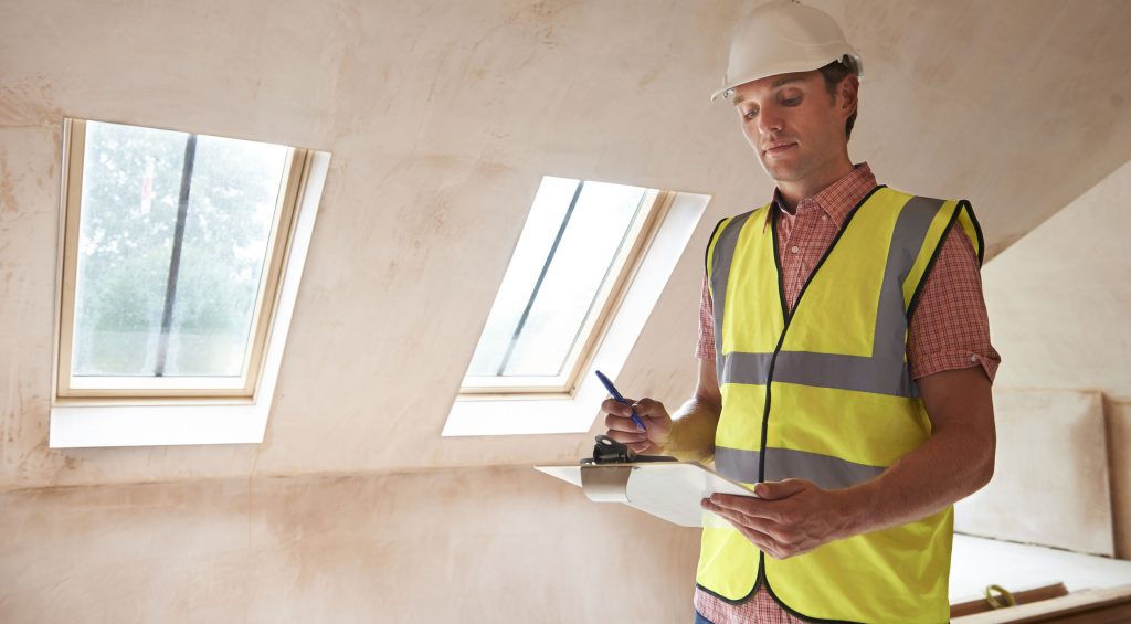 Home inspector with a checklist