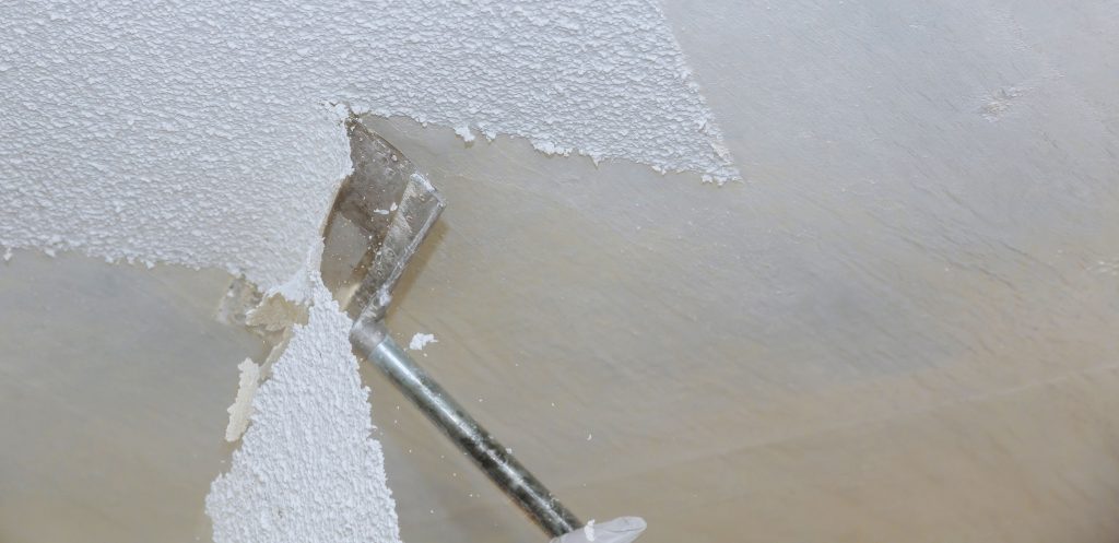 Removal of popcorn ceiling