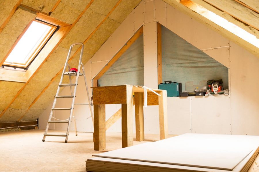 Attic with Ceiling Insulation