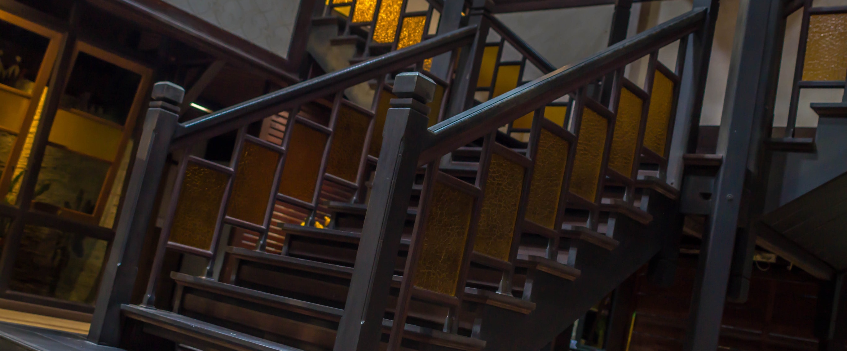 Vintage staircase in an older home