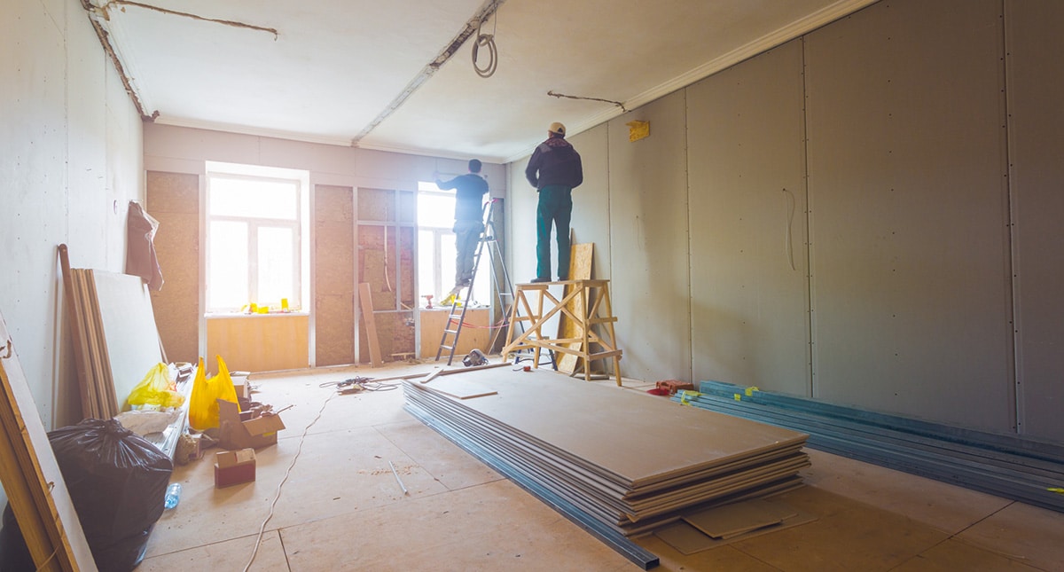 Interior of a home being remodeled